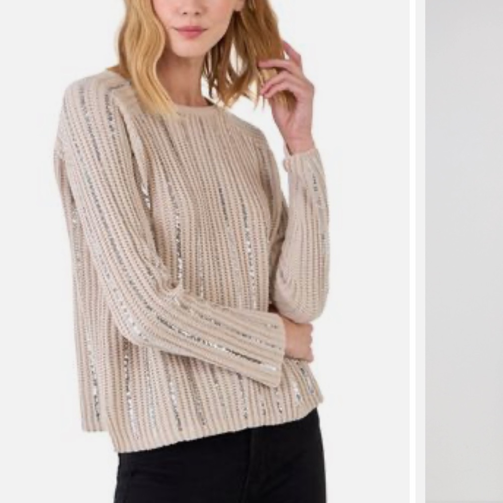 Endless Rose Sequin Detail‎ In Beige. Size XS